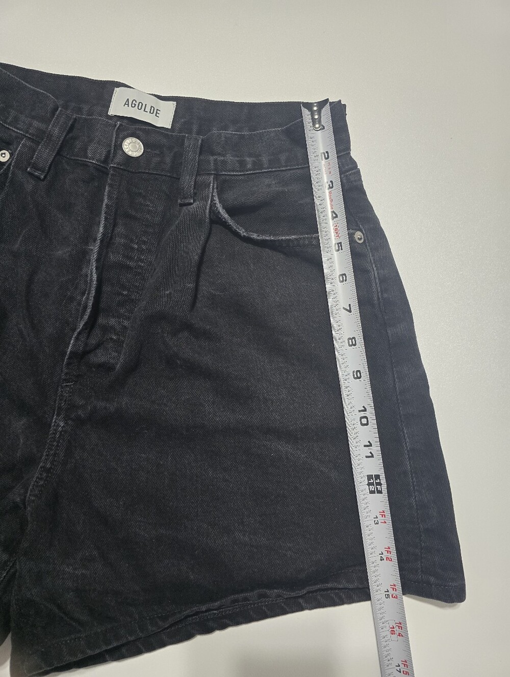 AGOLDE Rhoda Denim Shorts Front Button Fly Closure Size 26 - Picture 14 of 14
